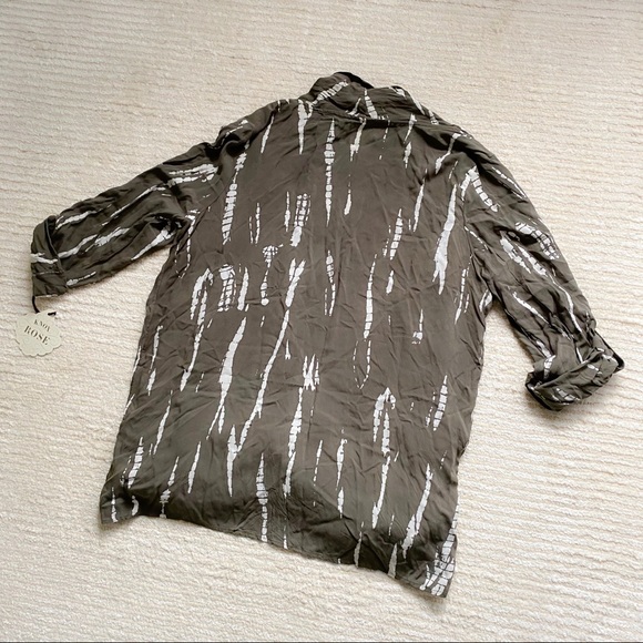 NWT Knox Rose olive tie dye open front top - Picture 10 of 11